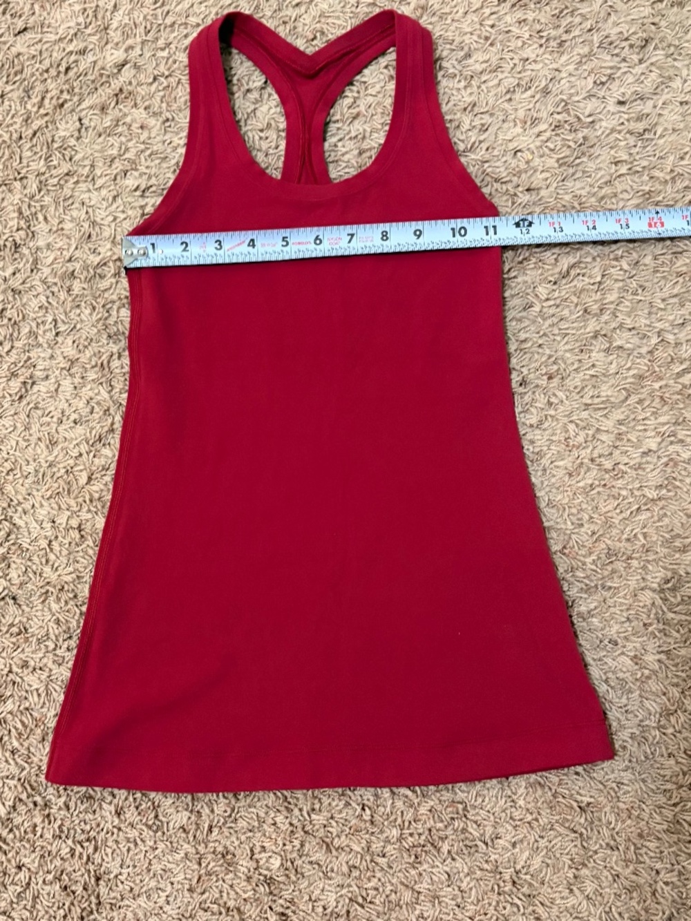 Lululemon cranberry red cool Racerback tank tops size size 0